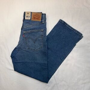 Levi’s Ribcage Straight Button Fly High Rise 27 Jeans - Medium Wash